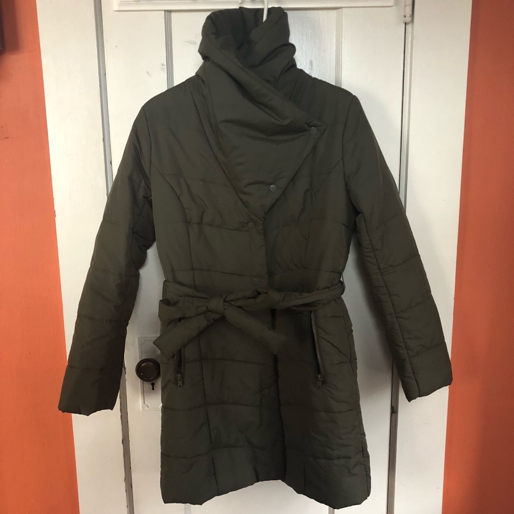 Target Mossimo Black Olive Green Puffer Jacket